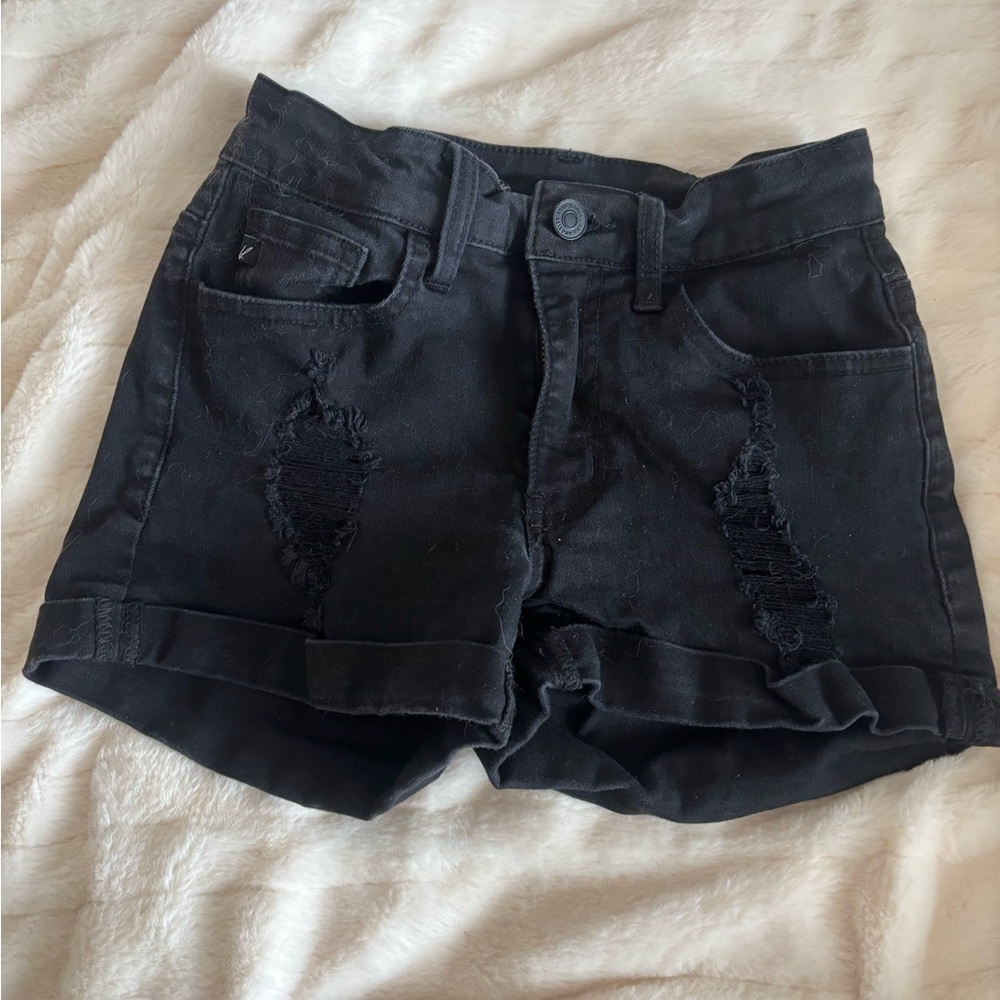 KanCan Black Distressed Jean Shorts